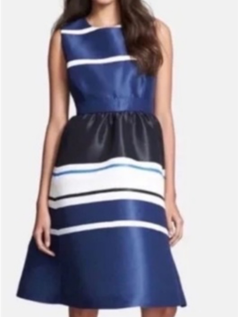 Kate Spade navy multicolor striped fit-and-flare dress Size 4